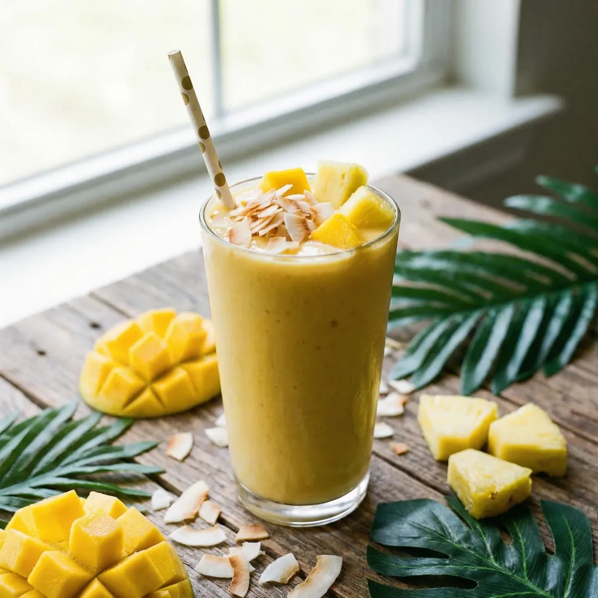 Tropical mango pineapple fertility smoothie