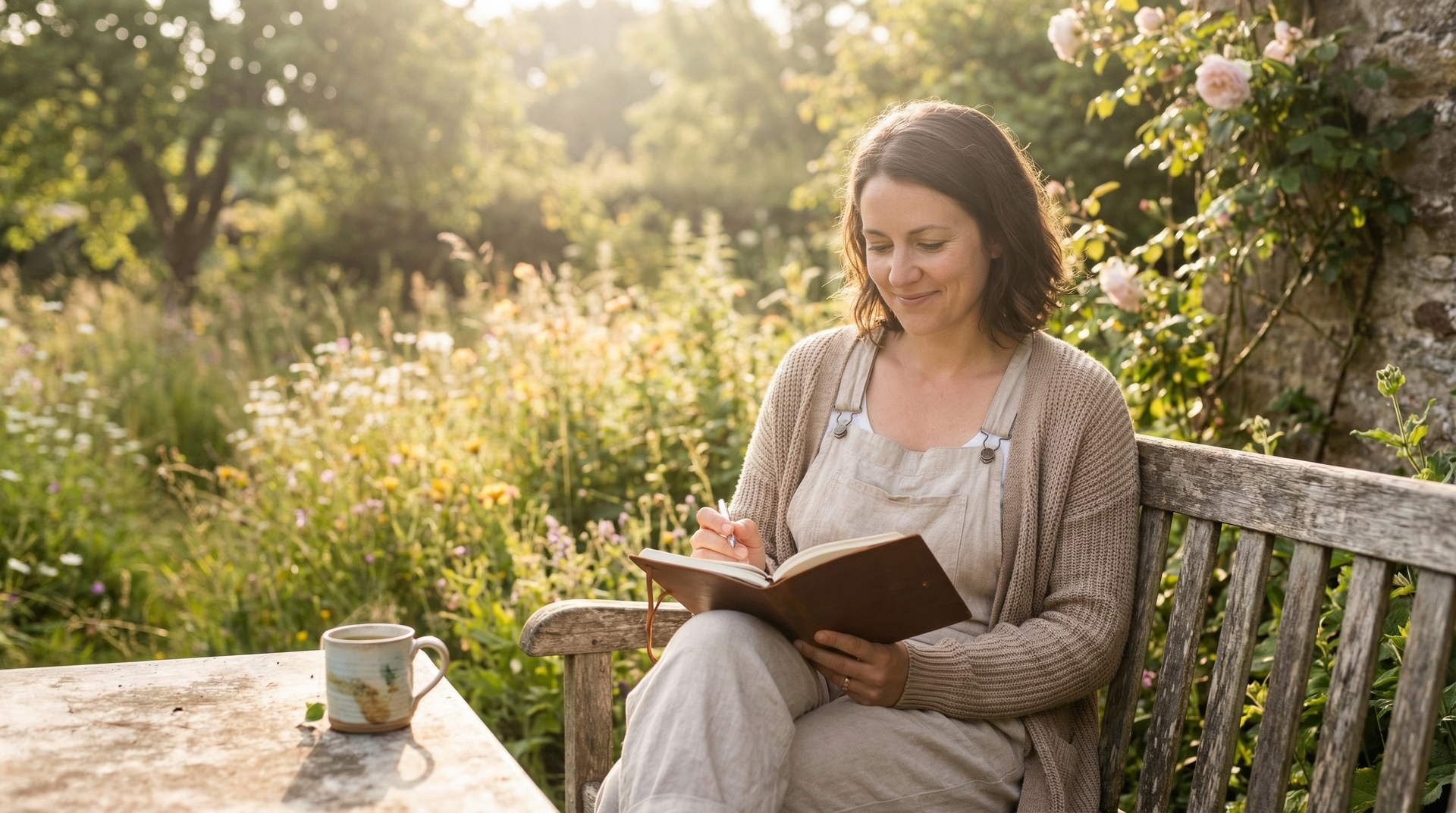 Woman walking through a sunlit botanical garden — understanding cervical mucus and fertility