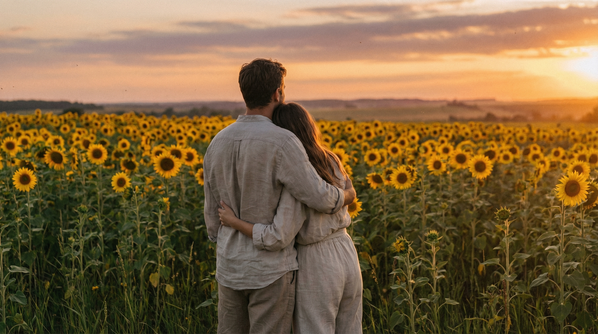 Couple sitting together in morning light, warm and intimate preconception moment